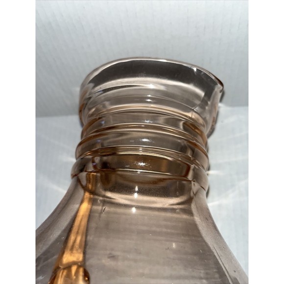 Vintage Pink Depression Glass Rings Pitcher Etched Floral Pattern - Picture 6 of 6